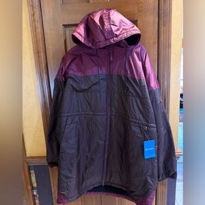 Columbia Women's Flash Challenger Sherpa Lined Long Jacket Cinder&Marionberry XL